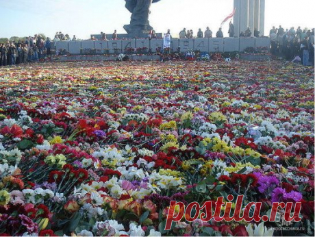 Это 9-е мая в Риге! Чем больше правительство Латвии прижимает этот праздник, тем больше людей приходят поклониться погибшим воинам. Аж слёзы выступают от гордости за тех кто сюда пришёл!