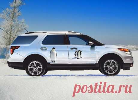 АЭРОГРАФИЯ FORD EXSPLORER. КОРОЛЕВСКИЕ ПИНГВИНЫ