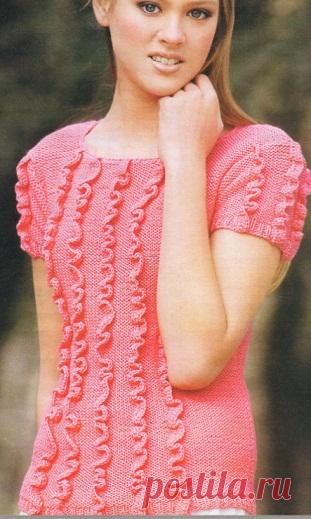 Две женские летние кофточки спицами 

Модель взята из журнала 