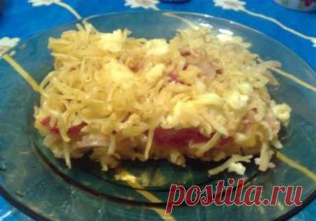 Макароны, запеченные с помидорами