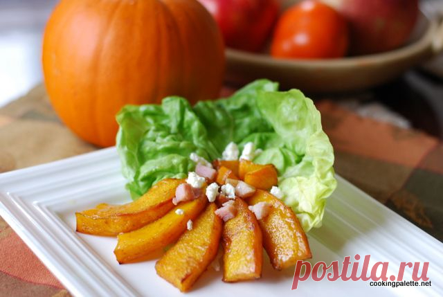 Салат с тыквой, мягким сыром и беконом - Cooking Palette » Cooking Palette