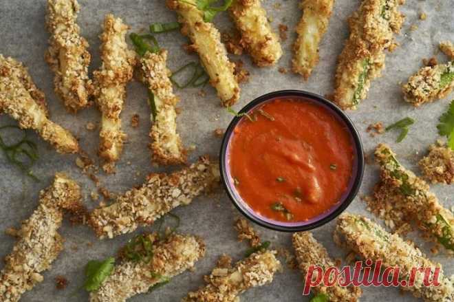 Цукини фри в панировке с соусом – пошаговый рецепт с фото.
