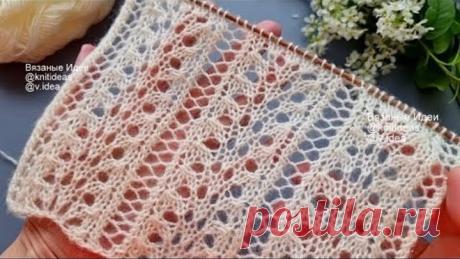 Потрясающий узор Фейерверк с ажурными дорожками!