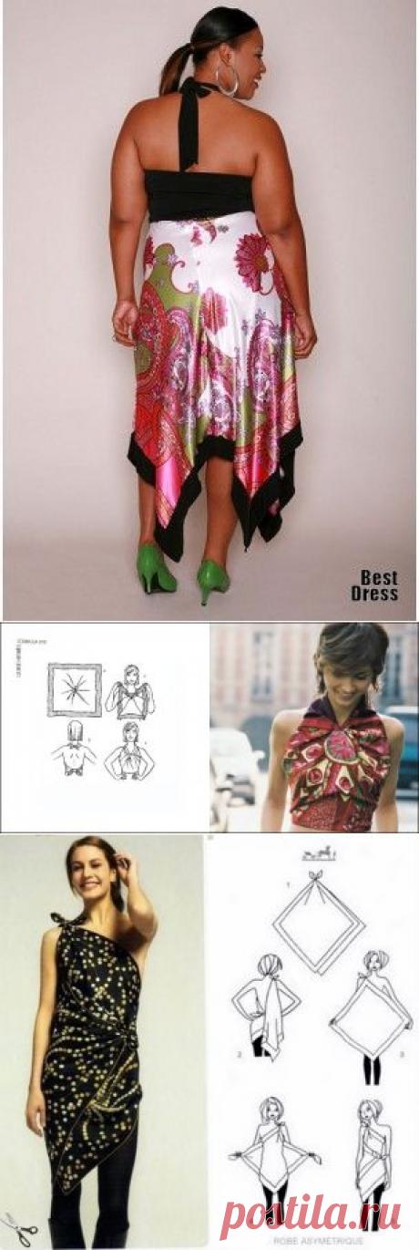 Эффектные летние сарафаны и топы шьем из платков — Рукоделие