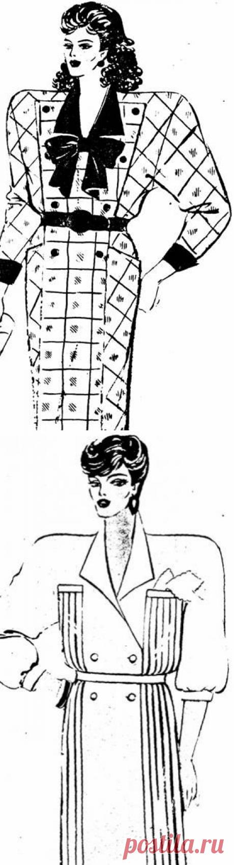 Фасоны и чертежи выкроек платьев и костюма для полных женщин