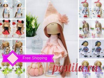 Fabric Doll Textile Doll Rag Doll Bambole Cloth Doll Poupée Muñecas Peach Doll Puppen Tilda Doll Baby Doll Handmade Doll Art Doll Kristina Hello, dear visitors!  Doll is READY for SHIPMENT.  This is handmade cloth doll created by Master Kristina (Vladivostok, Russia). All dolls stated on the photo are mady by artist Kristina. You can find them in our shop searching by artist name: