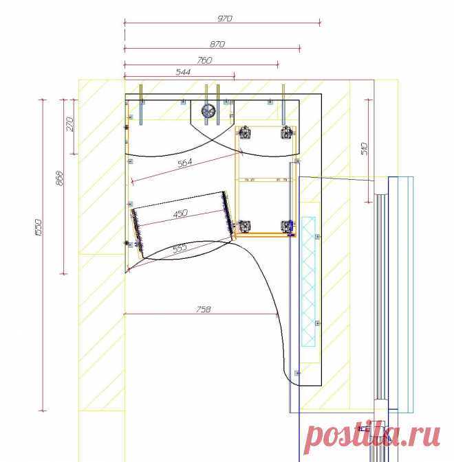 Проектирование и персонализация рабочего места. Проект выполнен в программе bCAD.