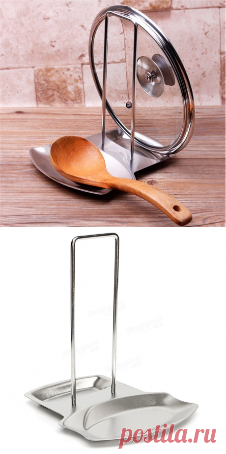 Кухня кастрюля из нержавеющей стали горшок стойки стойки крышки стоять ложка держатель крышки сиденья на Banggood sold out