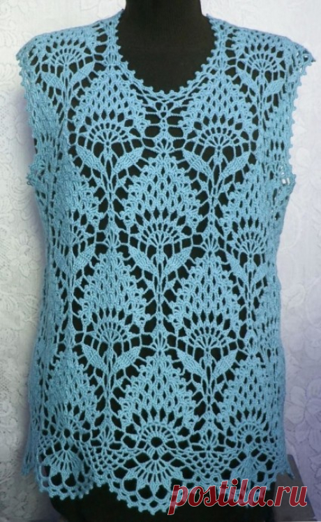 Безрукавка с узором &quot;Ананас&quot;