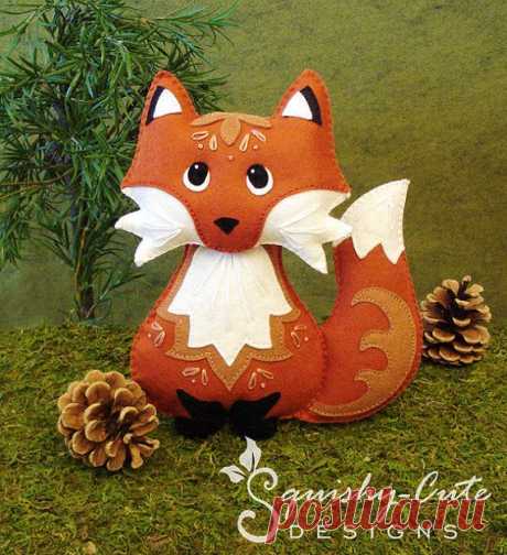 Red Fox Sewing Pattern PDF - Woodland Stuffed Animal Felt Plushie - Riley the…