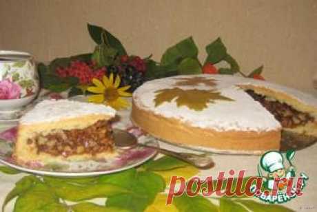 Пирог с грецкими орехами в карамельном соусе - кулинарный рецепт