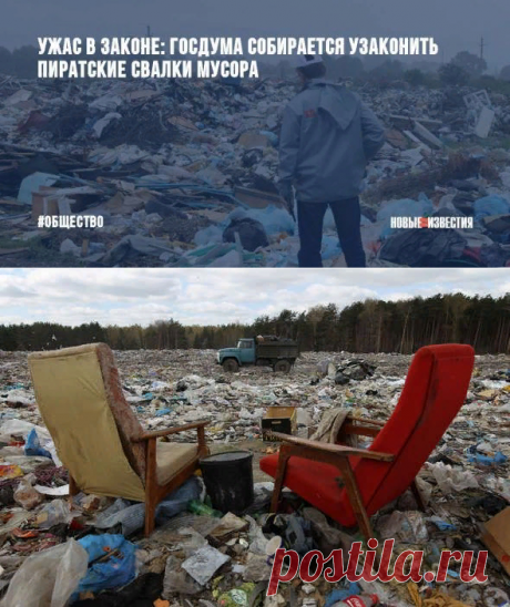 Ужас в законе: Госдума собирается узаконить пиратские свалки мусора | Новые Известия