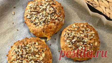 Самые вкусные ПП-булочки на скорую руку. Обычный хлеб потом даже не захочется)