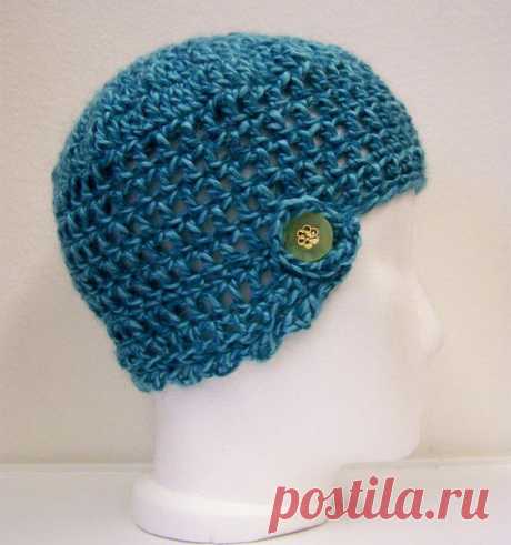 crocheted hat flapper от Wollarium на Etsy