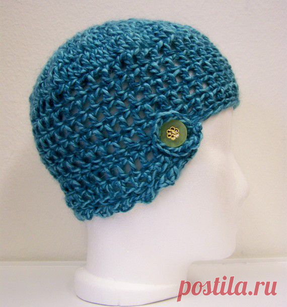 crocheted hat flapper от Wollarium на Etsy