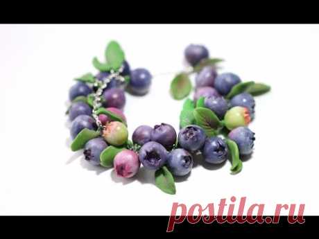 DIY bracelets Tutorials - Handmade Polymer Clay Blueberry Bracelet