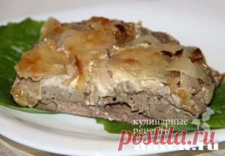 Печень с яблоками, луком и моцареллой | Харч.ру - рецепты для любителей вкусно поесть