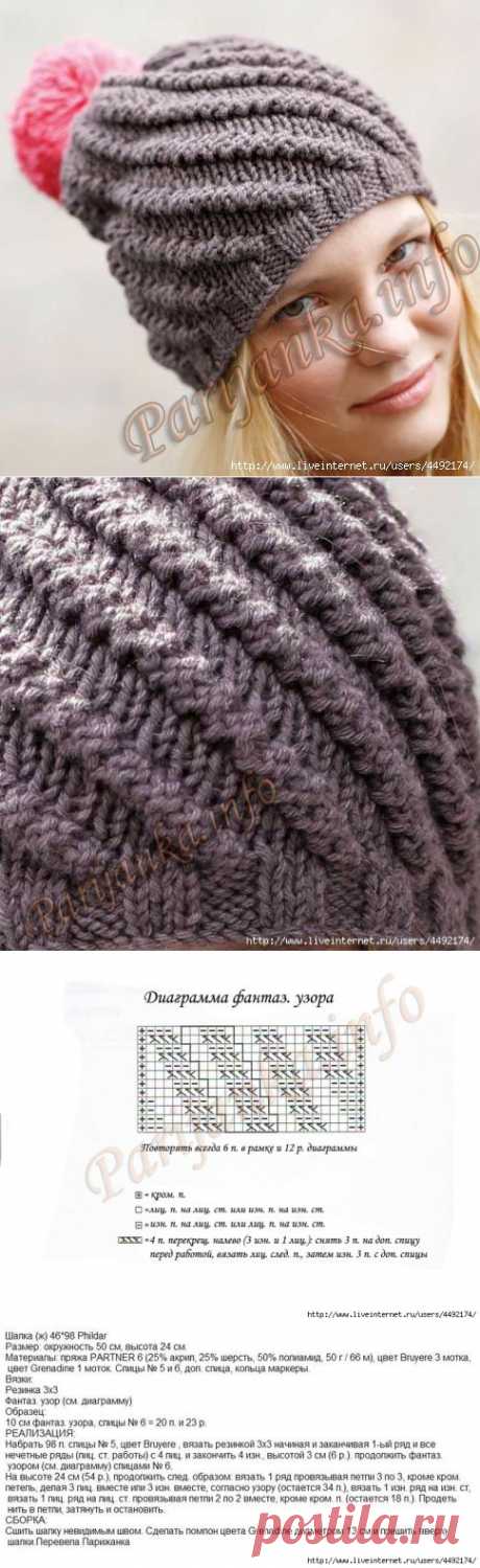 Шапочка (ж) 46*98 Phildar