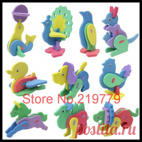 18designs / серия Оптовая Дети Handmade DIY Craft наборы 3D мини животных EVA пены головоломки дошкольного Развивающие игрушки для детей, принадлежащий категории Пазлы и относящийся к Игрушки и хобби на сайте AliExpress.com | Alibaba Group