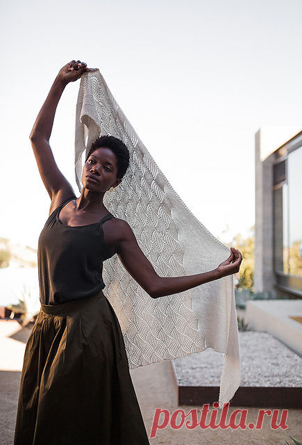 Стильная шаль спицами Skala - Вяжи.ру