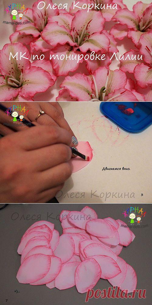 Мастер класс по тонировке лепестков » Мама и дети