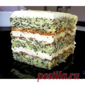 МАКОВЫЙ ТОРТ С ТВОРОГОМ. Вкус вас восхитит, попробуйте! - МирТесен