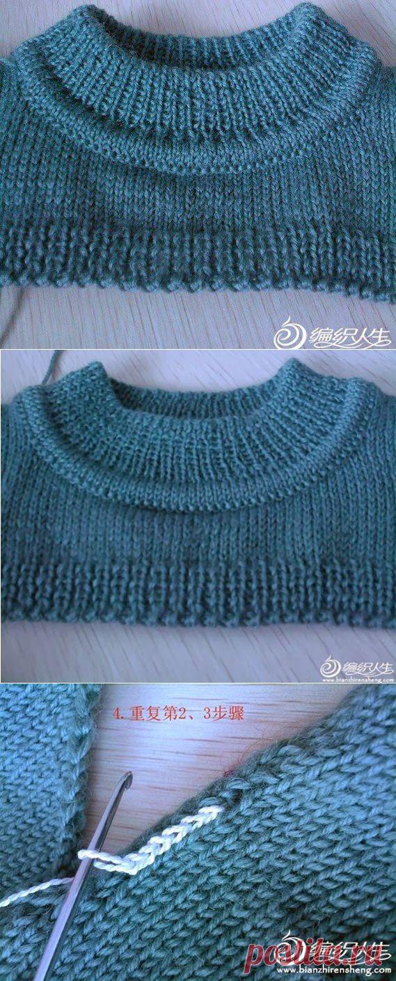 МИР РУКОДЕЛИЯ: Горловина вязаного изделия - технология обработки