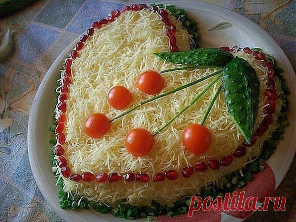 Домашние Рецепты как у мамы: Салат из курицы с сыром