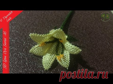 3 Boyutlu İğne Oyaları Seri - 16 "6 Yapraklı Lale" Yapımı
