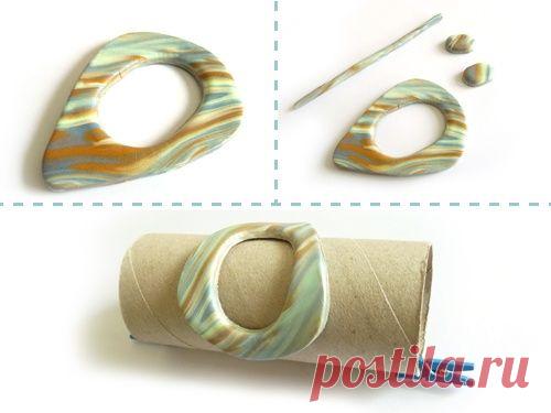 Броши для шали из полимерной глины