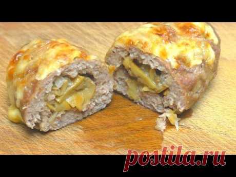 Вкусная альтернатива котлетам. Мясные ЗРАЗЫ с грибами в духовке.
