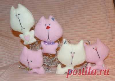 Флисовые котейки » ProstoDelkino.com - поделки своими руками.