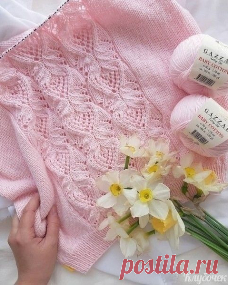 Невероятно красивый узор на спицах