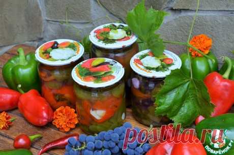 Перец в медовом маринаде с виноградом Кулинарный рецепт