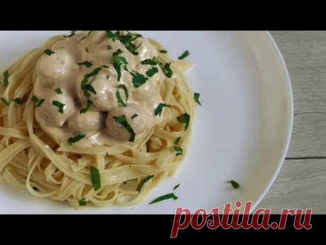 Куриные тефтели в сырном соусе. Chicken meatballs with cheese sauce. - YouTube