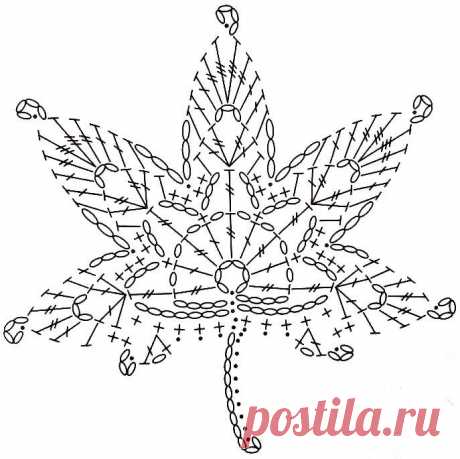 Листопад крючком, подборка схем