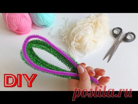 КРАСОТА из ПРЯЖИ и ПУШИСТОЙ ПРОВОЛОКИ своими руками. 2 ИДЕИ. Beautiful crafts. DIY ideas