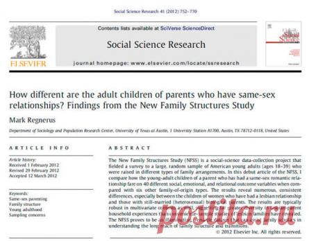 Опубликованы шокирующие научные факты о семьях гомосексуалистов.