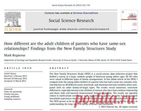 Опубликованы шокирующие научные факты о семьях гомосексуалистов.