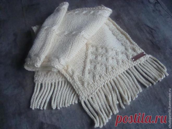 Мастер-класс : Как связать бахрому для шарфа | Журнал Ярмарки Мастеров