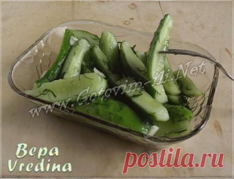 Огурчики малосольные &quot;мгновенные&quot; - рецепт заготовки на зиму с фото