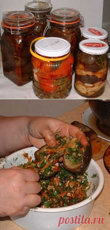 Фаршированные баклажаны.