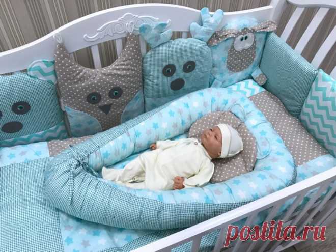 Бортики в кроватку для новорожденных своими руками, выкройки, шьем защиту для кровати от падений своими руками