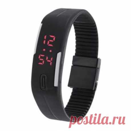 Простой цифровой электронный светодио дный светодиодный дисплей часы Спорт на открытом воздухе браслет PU Группа унисекс Женские часы купить в магазине Fashional Pro Store на AliExpress