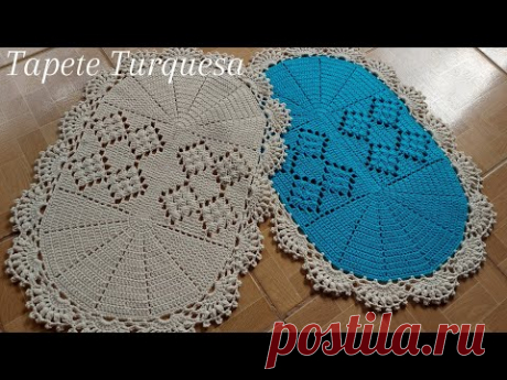 Tapete Turquesa - passo a passo
