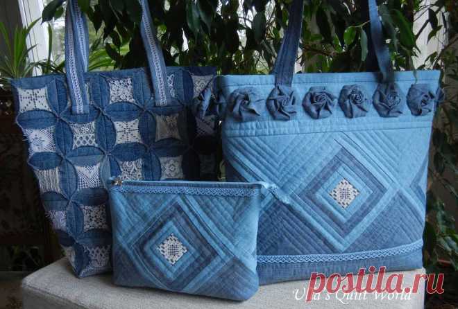 стеганый чехол и сумка