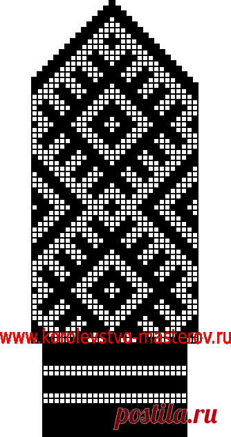 Северное узорное вязание. Варежки с орнаментом.