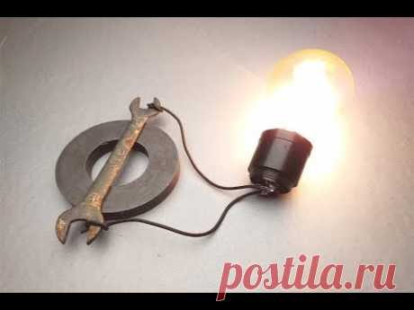 Electric Science Free Energy Using Magnet With Light Bulb At Home 2019.