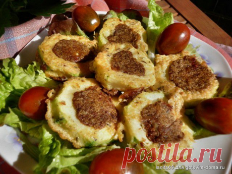 Печёночные котлеты в кабачковых колечках | Четыре вкуса