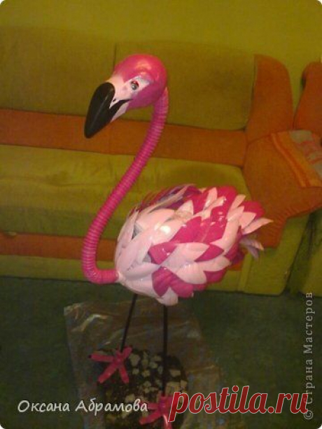 ФЛАМИНГО ИЗ ПЛАСТИКОВЫХ БУТЫЛОК МК - Из пластиковых бутылок